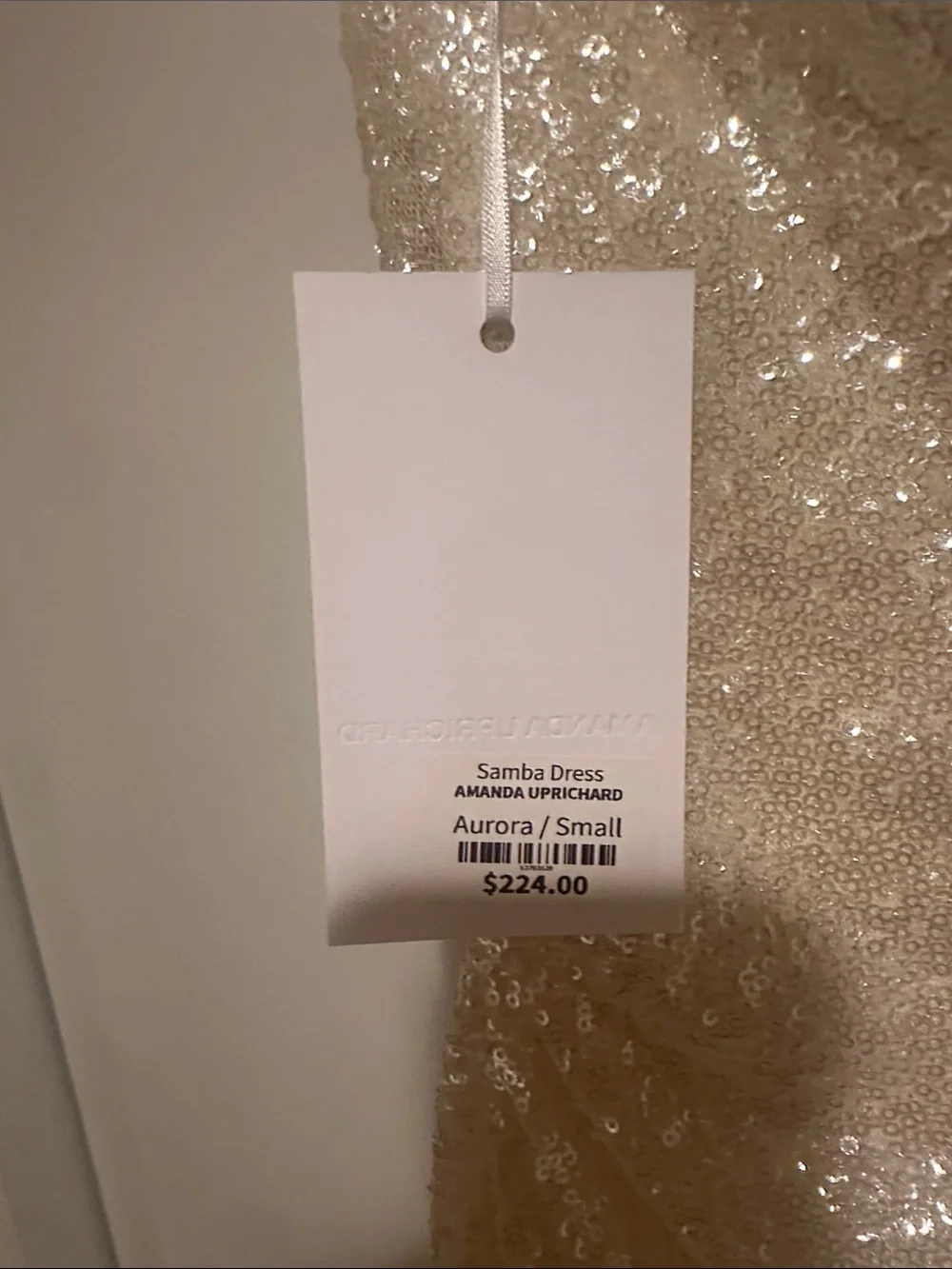 Amanda Uprichard Aurora Sequin Halter Mini Dress in Champagne - Picture 3 of 5